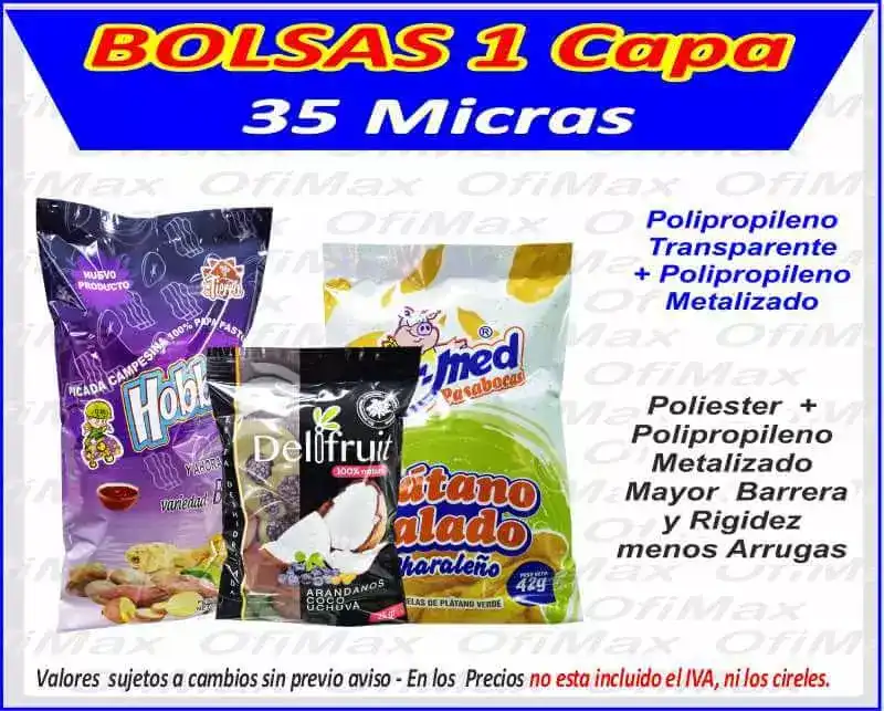 Bolsas para snacks o papas fritas, Bogota colombia